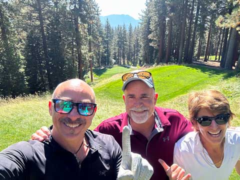 mark sondheimer and friends at mountain golf course